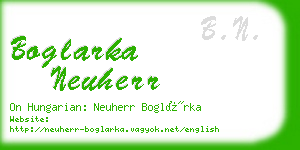 boglarka neuherr business card